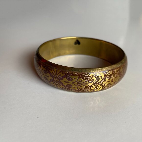 Vintage Gold Floral Bangle & Silver Tone Braided Bracelet Set – Boho Jewelry Lot - Picture 10 of 13